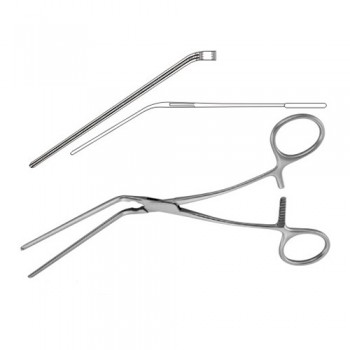 Leland-Jones Atrauma Peripheral Vascular Clamp Angled 30° Stainless Steel, 18.5 cm - 7 1/4"